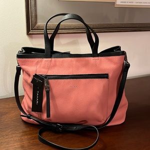 T TAHARI CRAWFORD SATCHEL BAG